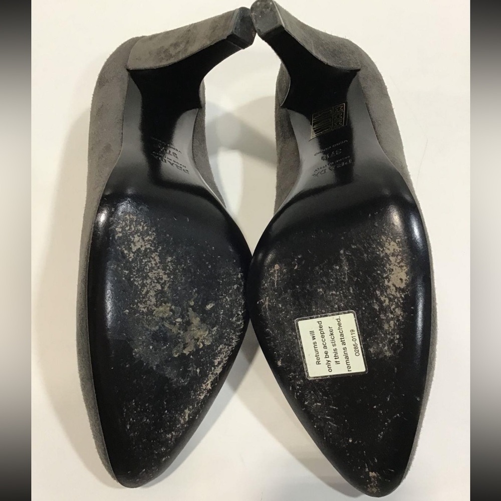 Women’s Prada Grey Suede Pump Size 37.5 - Picture 7 of 8